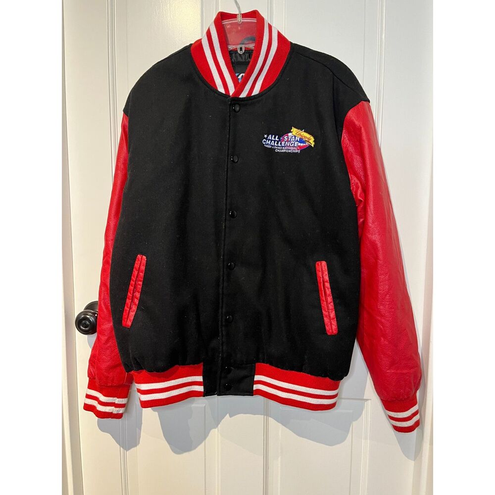 Varsity All Star Challenge National Champion Cheer Dance Jacket Black Red L
